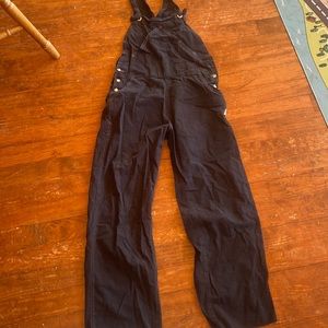 Utility canvas black overalls